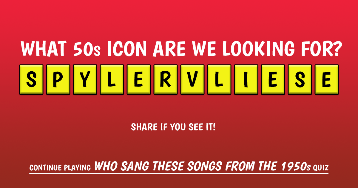 Banner for Who Sang These Songs From The 1950s?