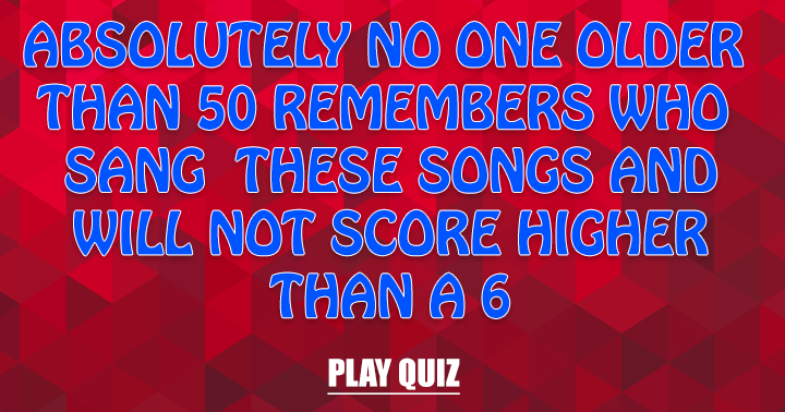 Banner for Who sang these songs?