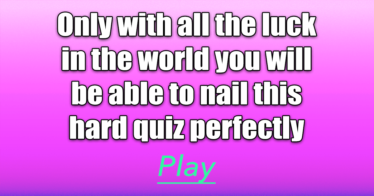 Banner for Hard Mixed Trivia Quiz