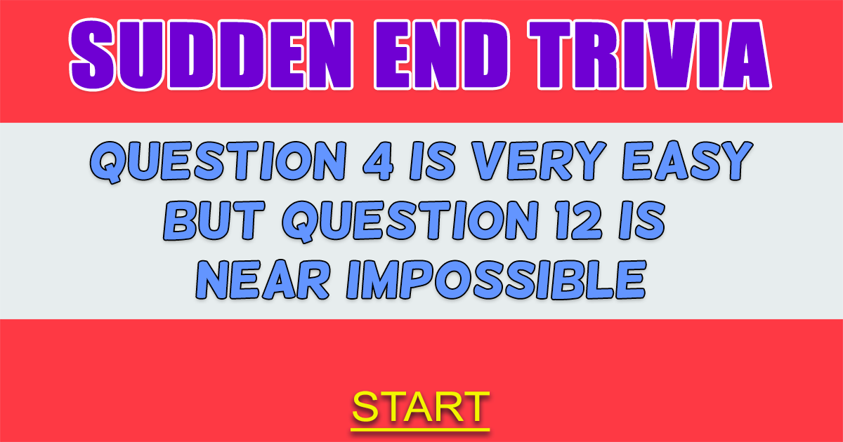 Banner for Sudden End Trivia