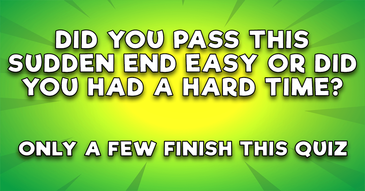 Banner for General Knowledge Sudden End