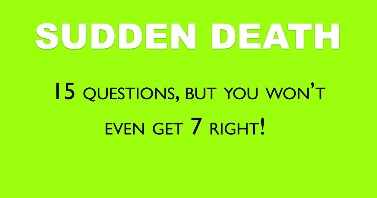Banner for Sudden Death Quiz