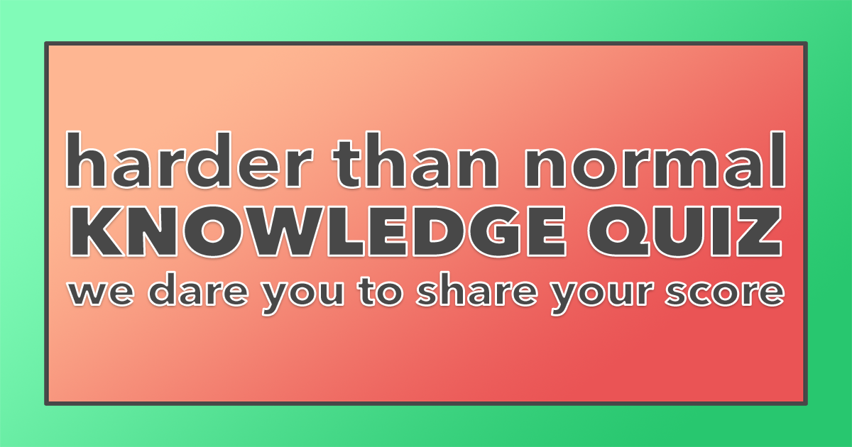 Banner for Harder Than Normal Quiz