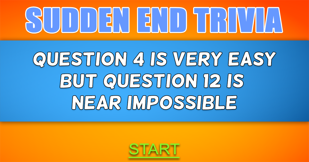 Banner for Sudden End Trivia