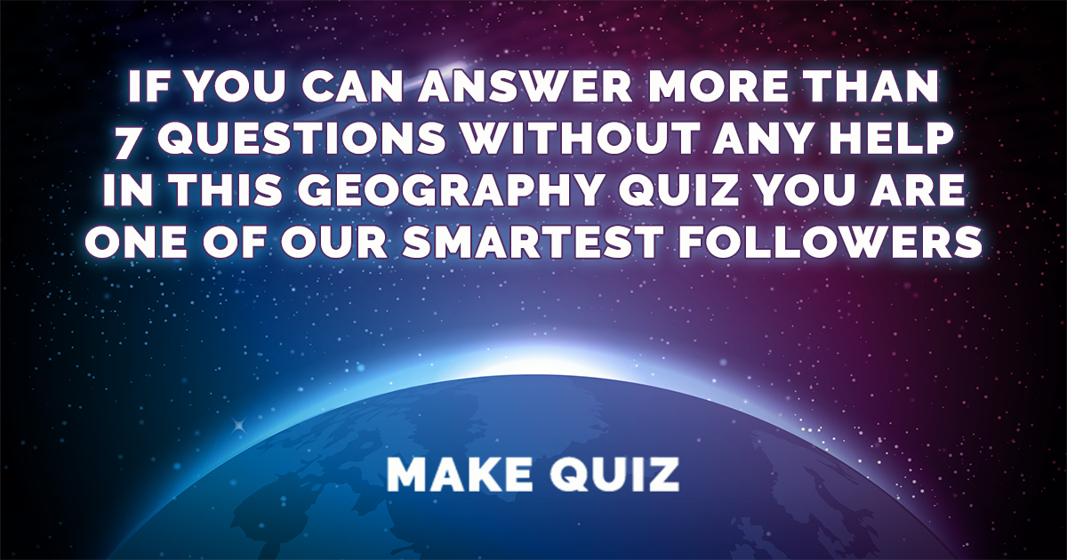 Banner for Hard Quiz About Geography