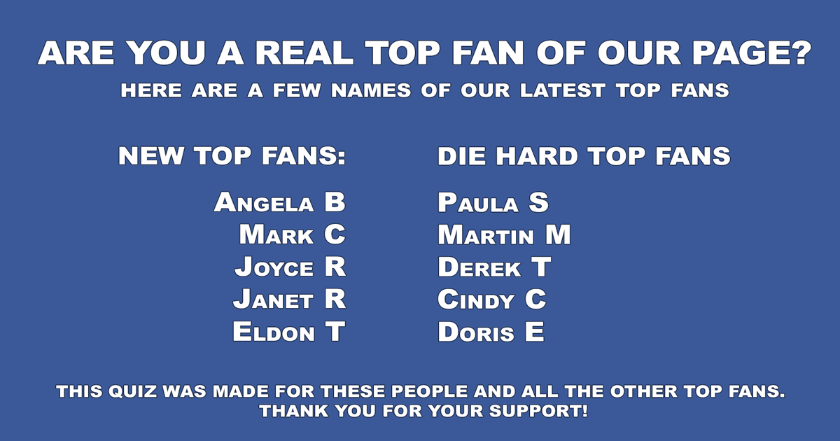 Banner for General Trivia specially made for our top fans!