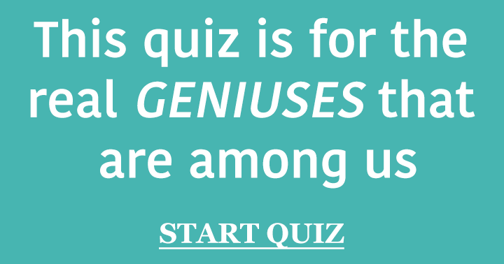 Banner for Are you a real Genius