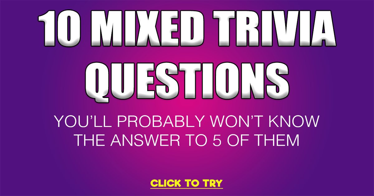 Banner for 10 Mixed Trivia Questions