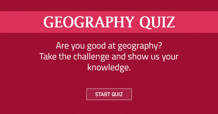 Banner for Are you good at geography? Test it now!