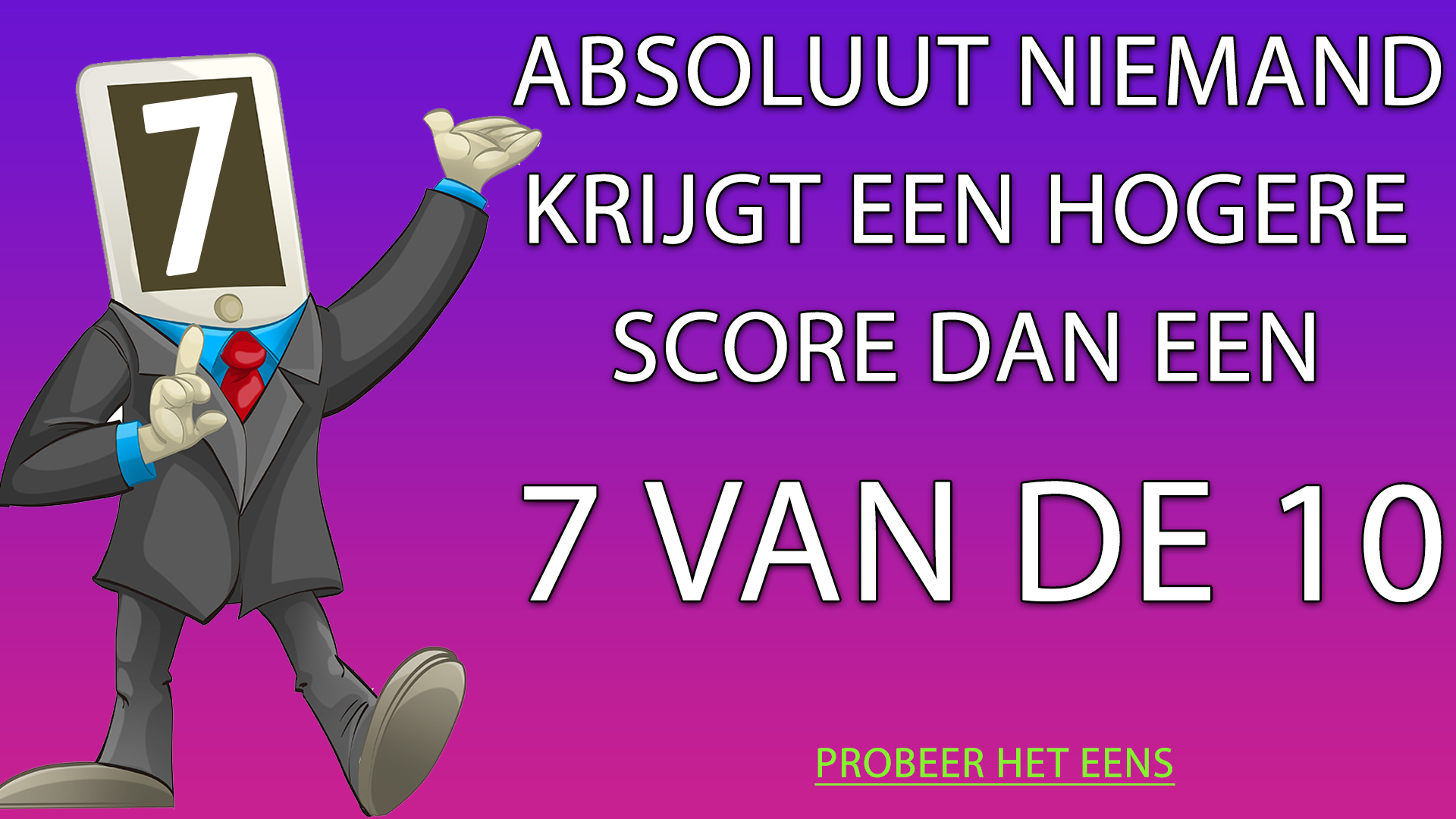 Banner for  We dagen je uit om een ​​7+ . te scoren