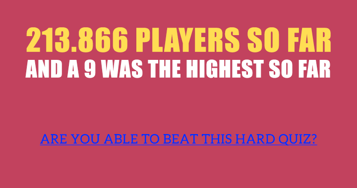 Banner for We are looking for someone who can beat this quiz!