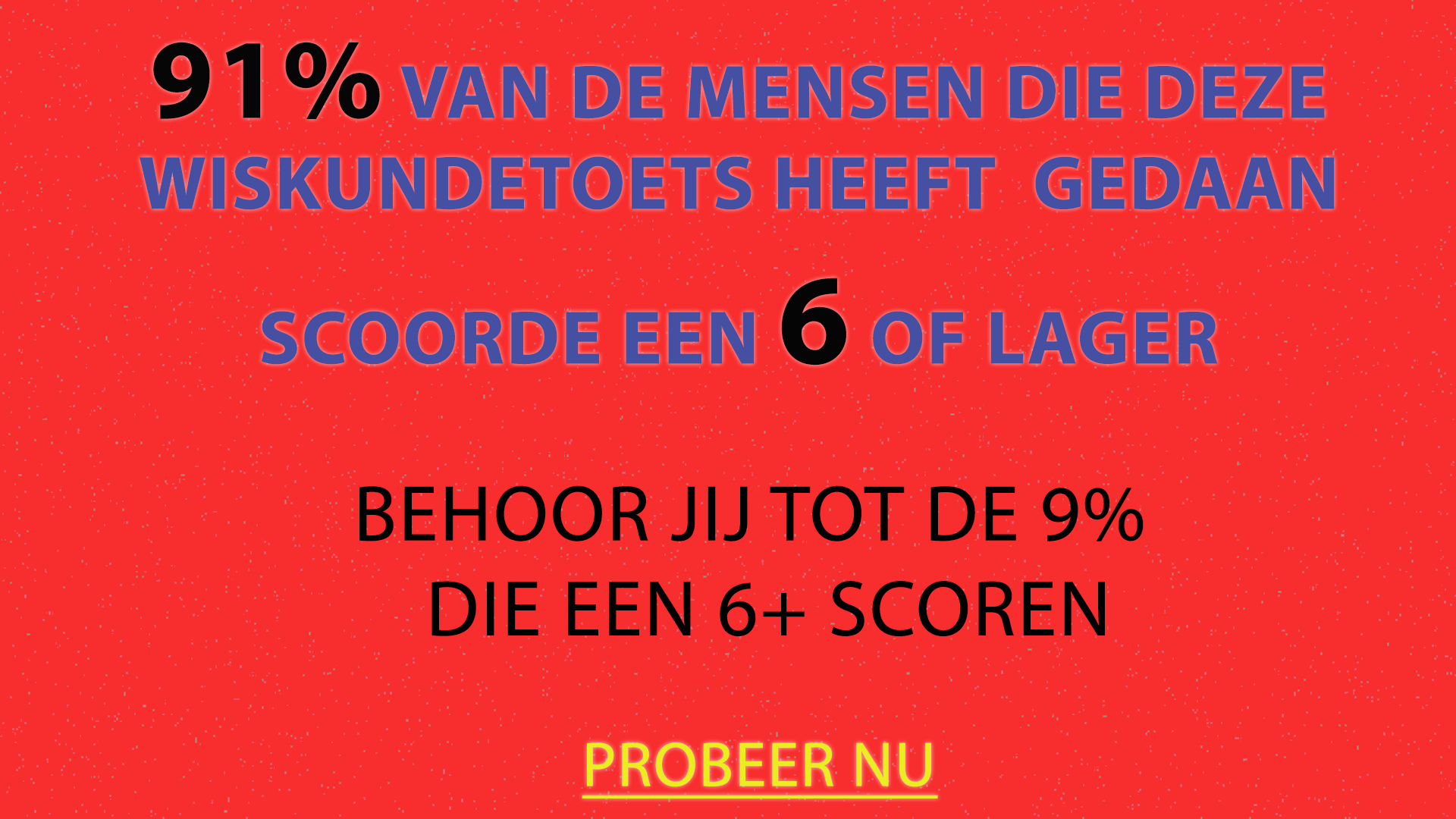 Banner for  91% faalt voor deze test