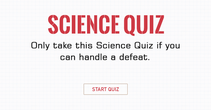 Banner for Only take this quiz if you can handle a defeat!
