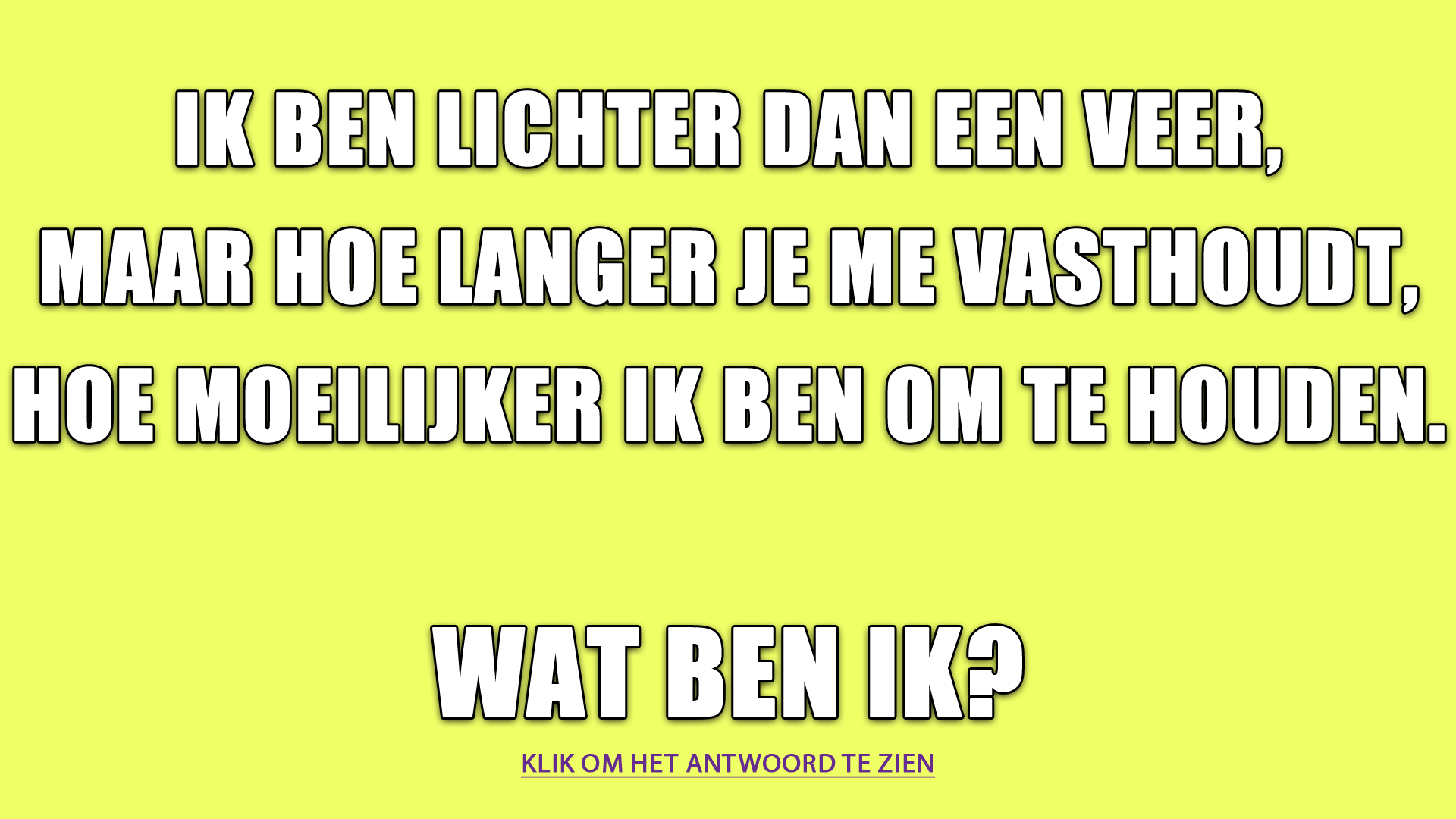 Banner for Weet jij het antwoord op dit raadsel?