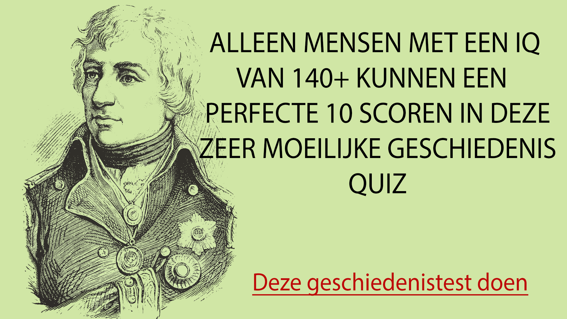 Banner for Zeer moeilijke geschiedenisquiz