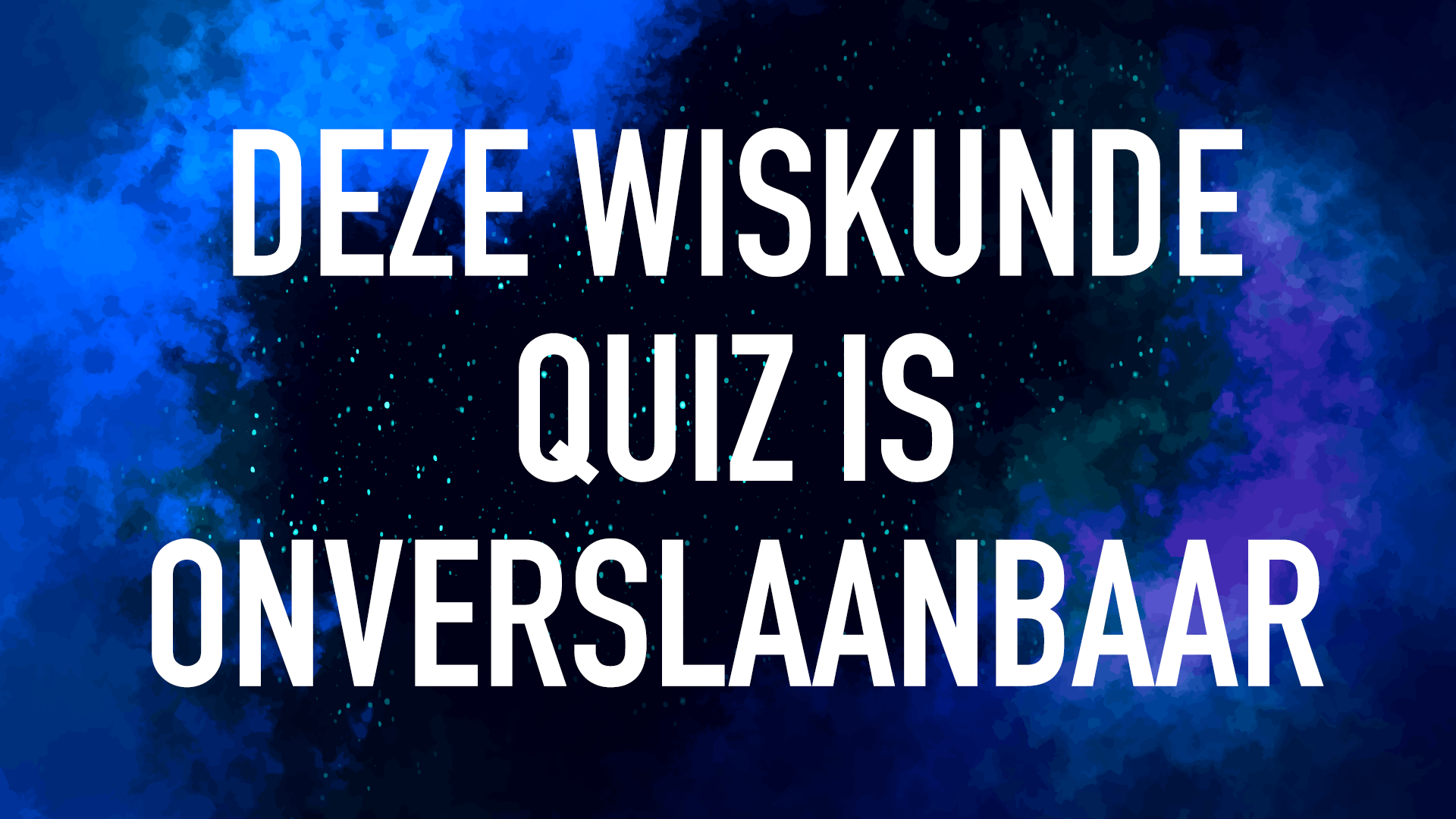 Banner for Onverslaanbare wiskundequiz