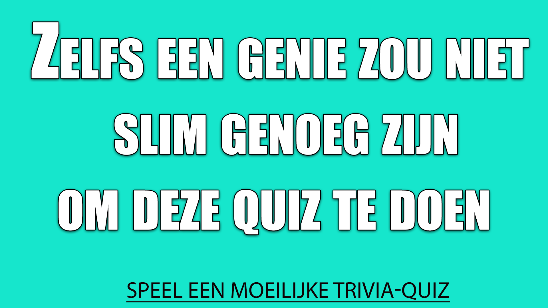 Banner for Moeilijke Trivia-quiz