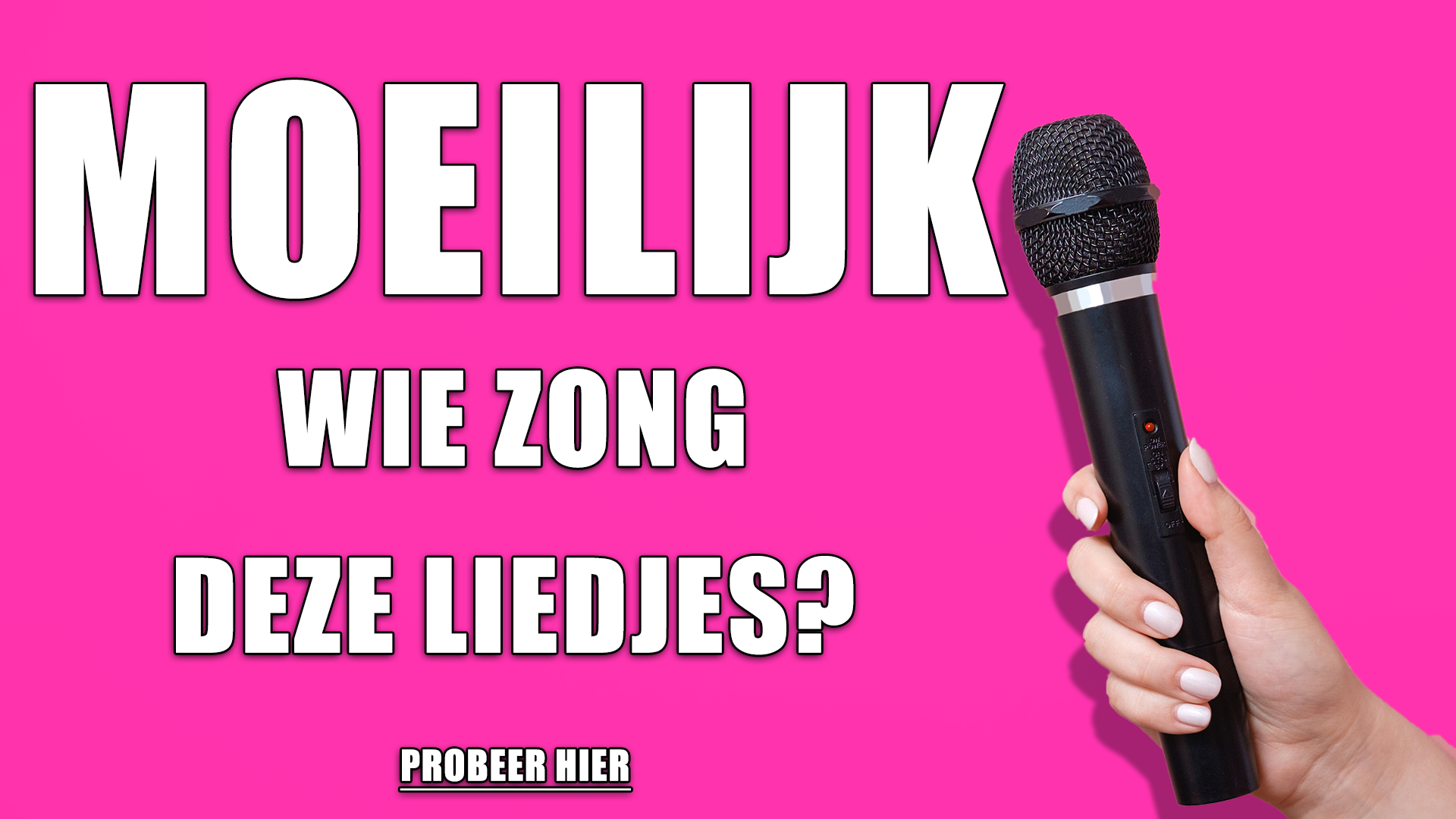 Banner for Wie zong Deze liedjes?