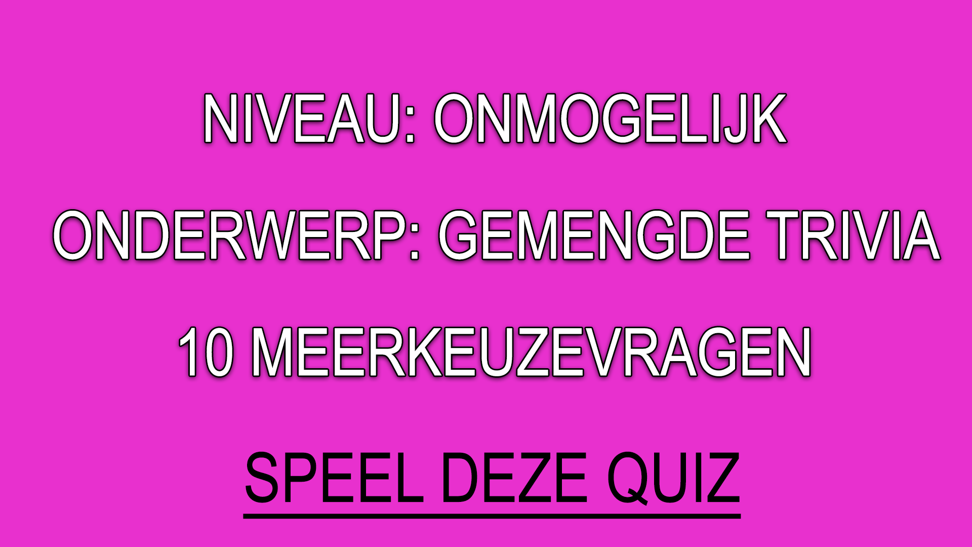 Banner for Trivia met gemengde kennis
