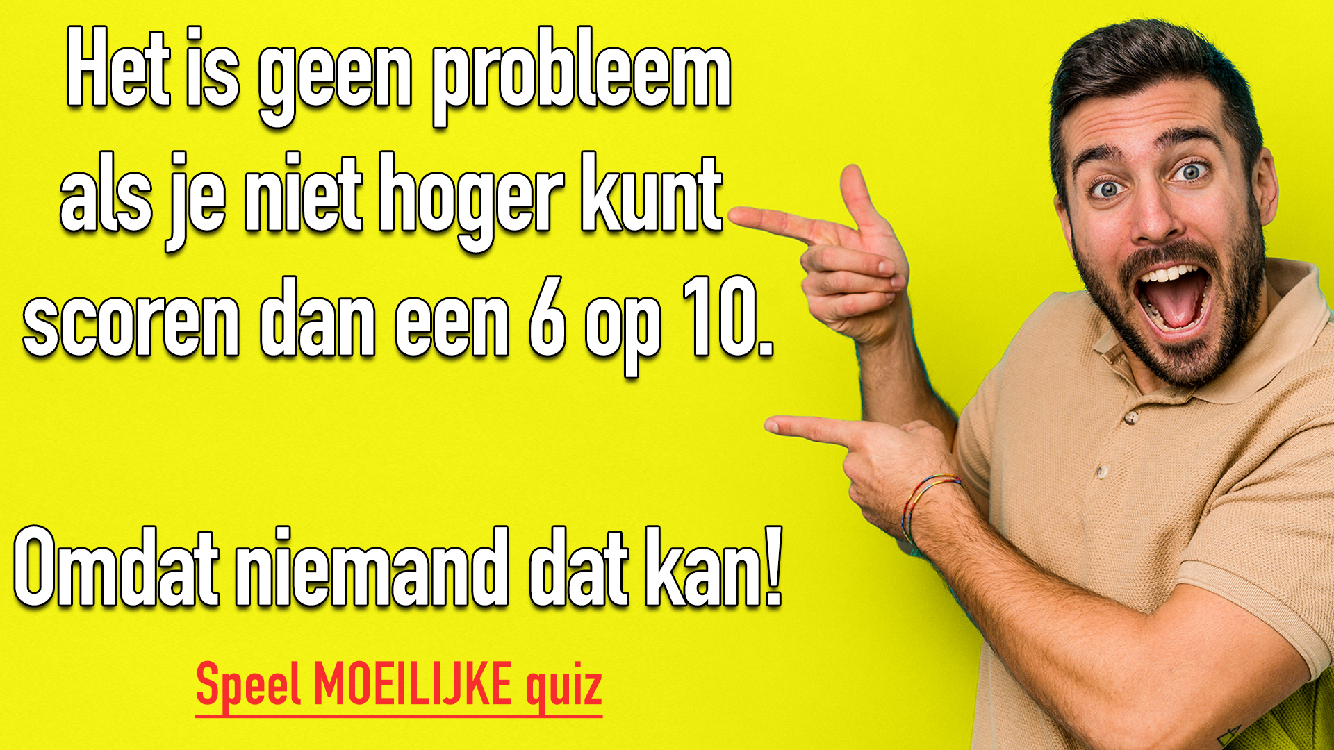 Banner for Dit is een hele moeilijke quiz