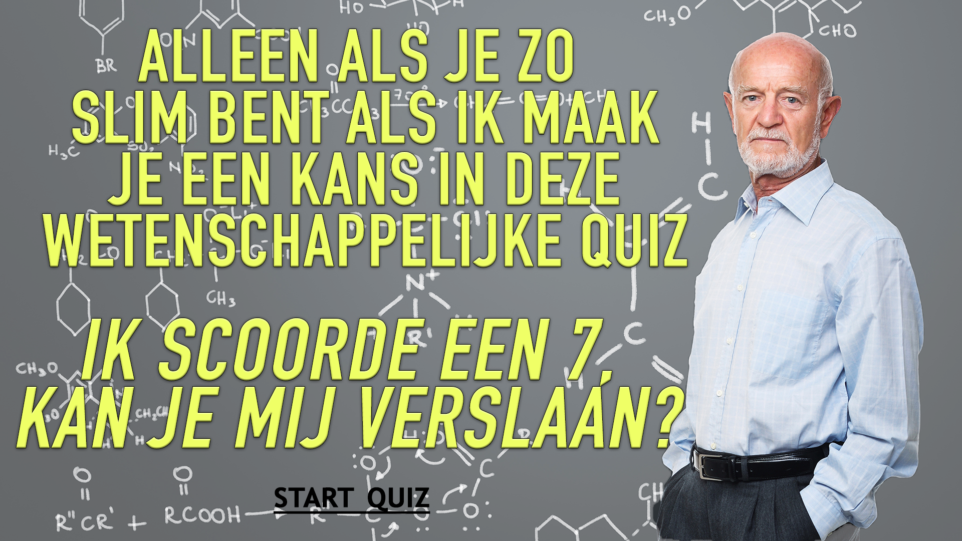 Banner for Onverslaanbare wetenschapsquiz
