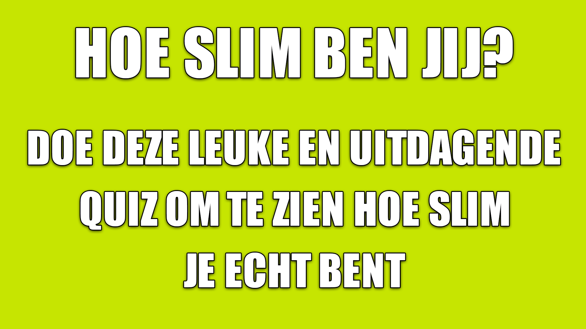 Banner for Uitdagende kennisquiz