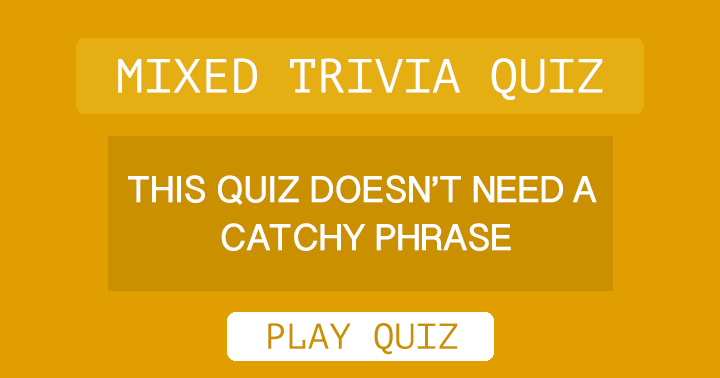 Banner for Mixed Trivia