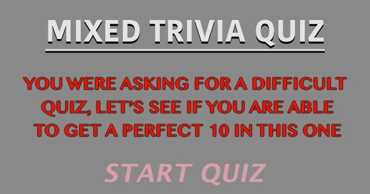 Banner for Mixed Trivia Quiz