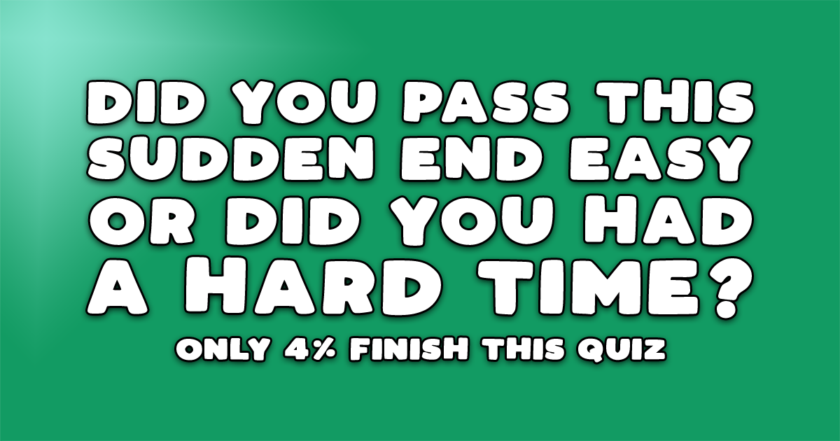 Banner for Sudden End Trivia Quiz