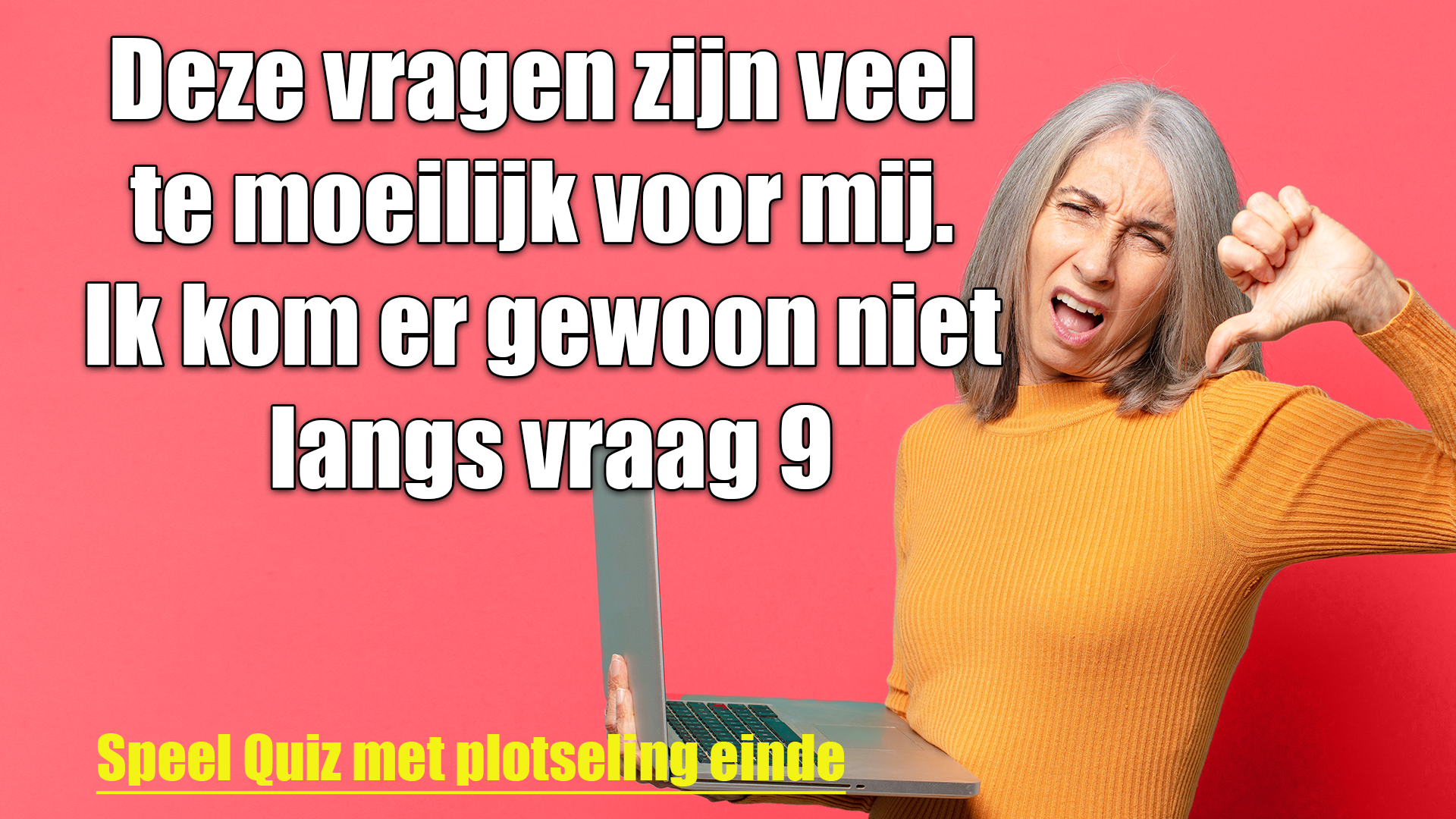 Banner for Quiz met een plotseling einde