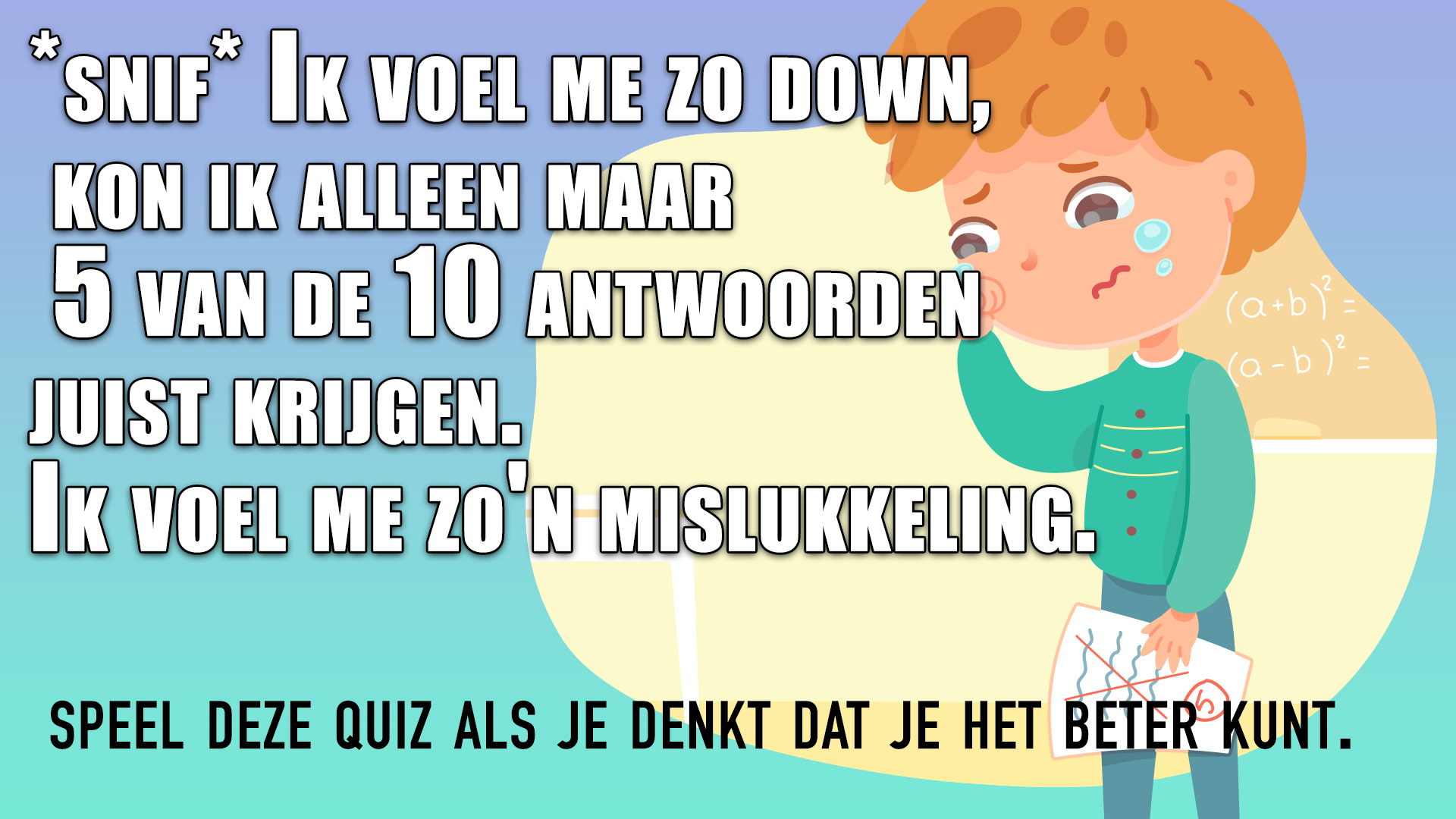 Banner for Hoe heb je het gedaan in vergelijking met mijn score van 5/10?