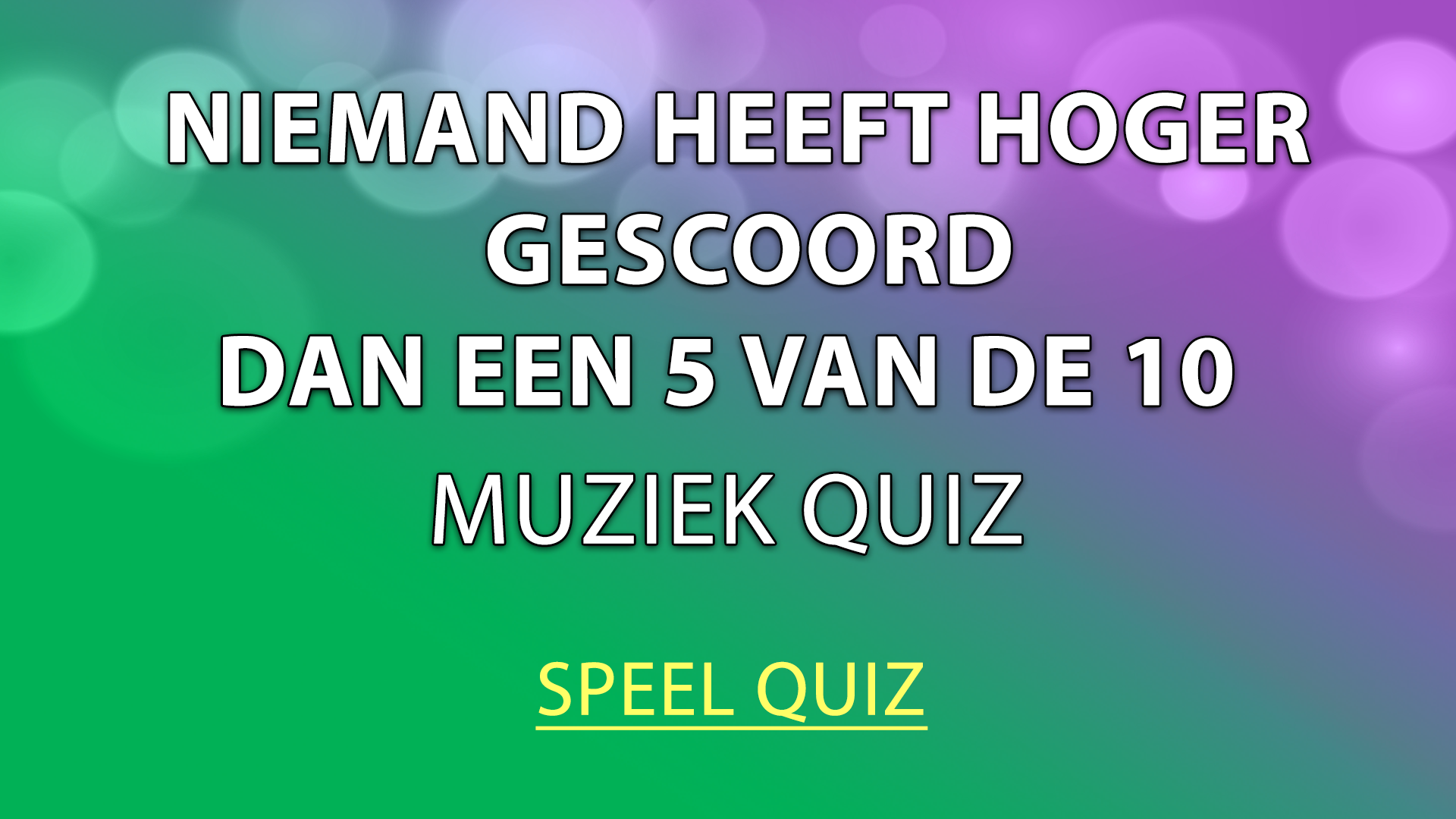 Banner for Muziekquiz voor intelligente mensen