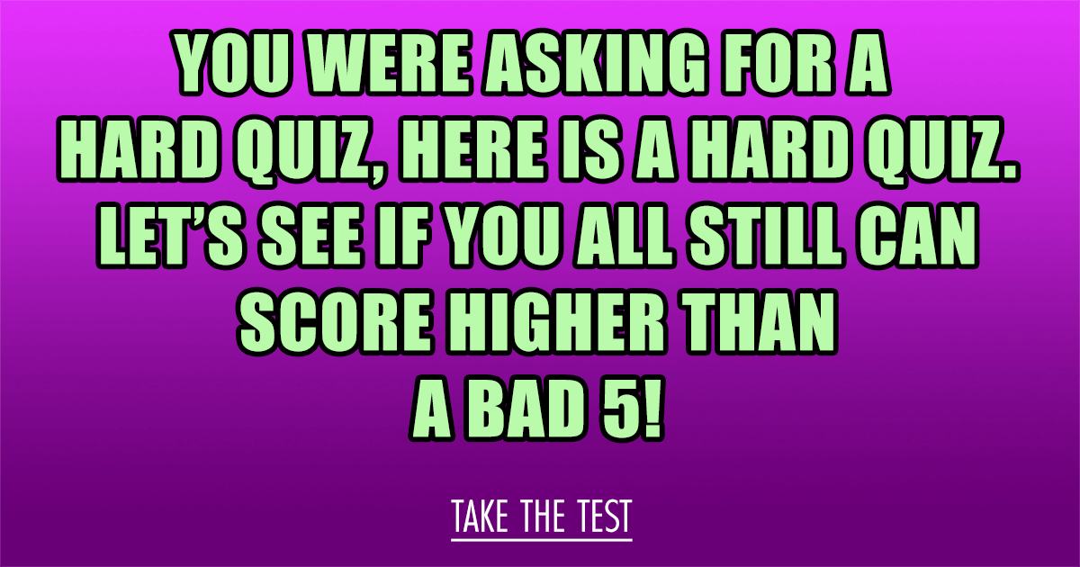 Banner for Hard Mixed Trivia Quiz