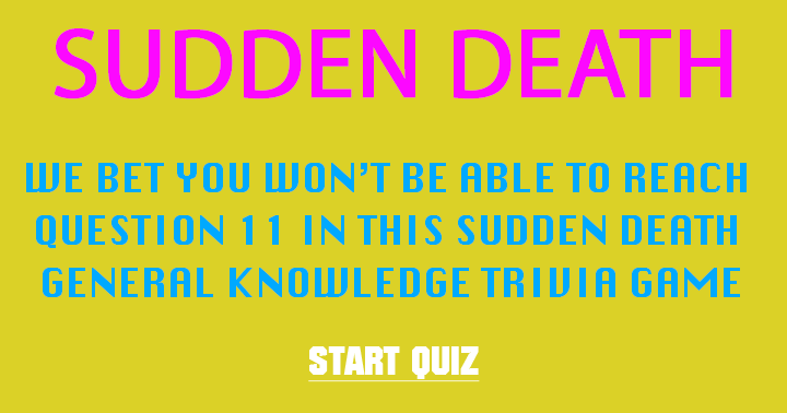 Banner for Sudden Death Quiz