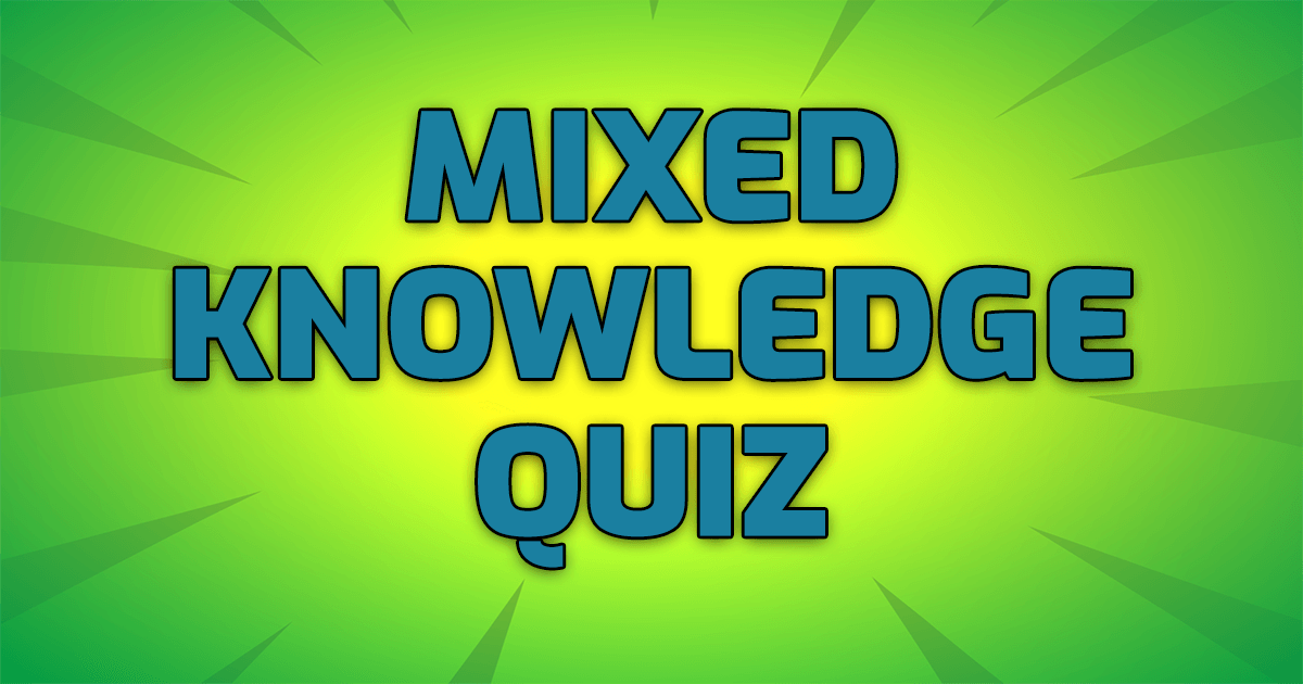 Banner for Quiz with a blend of knowledge.