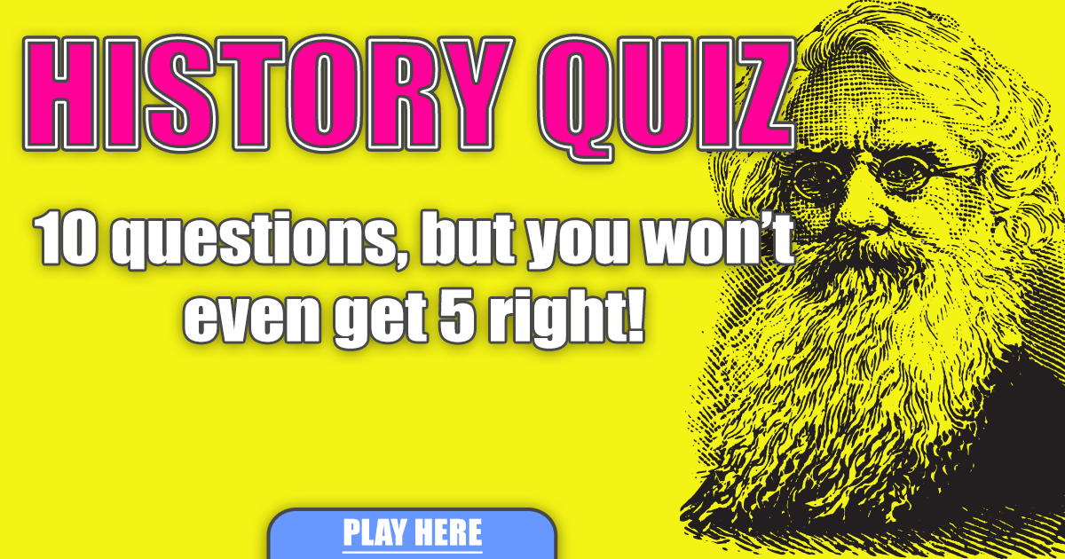 Banner for A quiz about history.