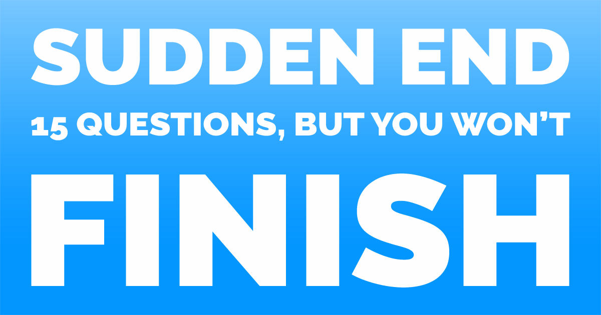 Banner for You will definitely not complete it.