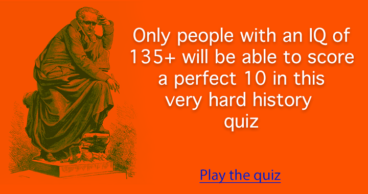 Banner for The difficulty level of this History quiz is high.