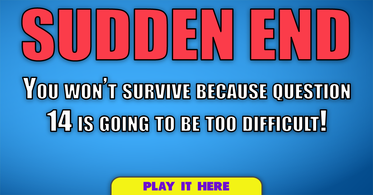 Banner for The quiz ends for you at question 14.