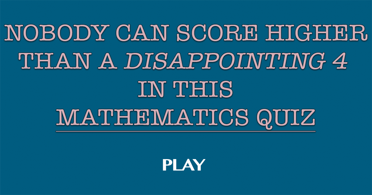 Banner for Score higher than a paltry 4 if you dare.