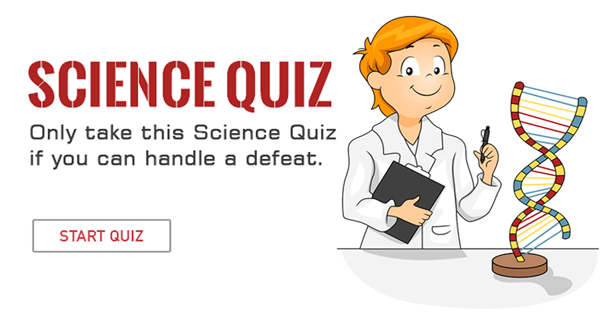 Banner for Another way of writing this sentence could be: 'Quiz on Science'.