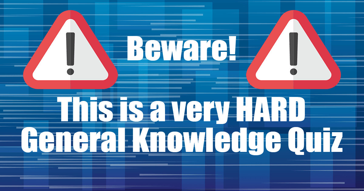 Banner for Intensely challenging knowledge quiz.