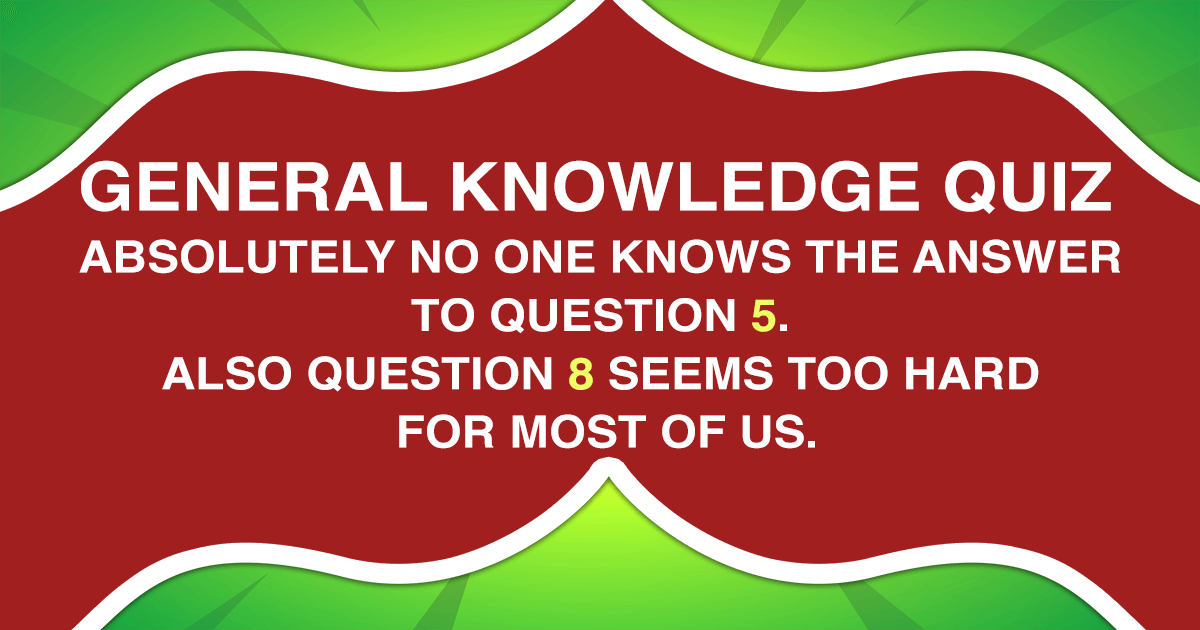 Banner for Quiz on General Knowledge