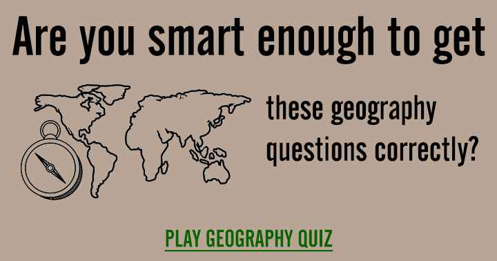 Banner for Geography quiz that presents a challenge.