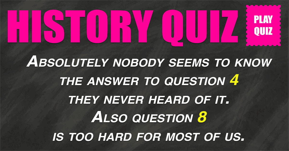 Banner for 'Quiz on History'