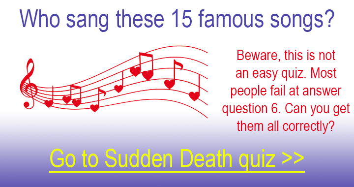 Banner for This Sudden Death Quiz is challenging.
