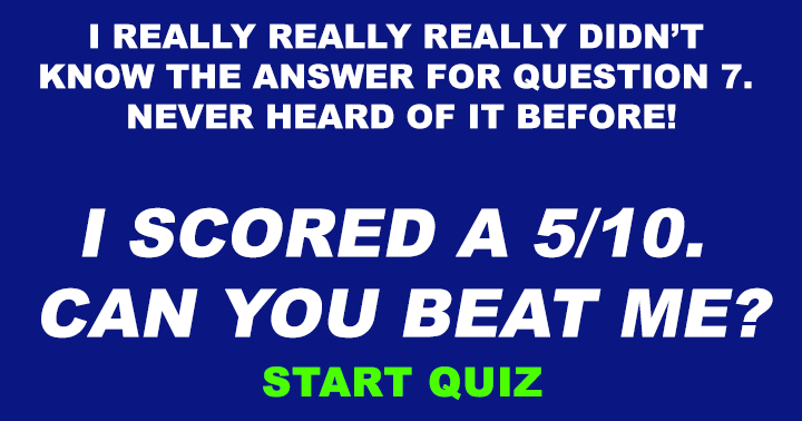 Banner for Do you know the answer to question 7?