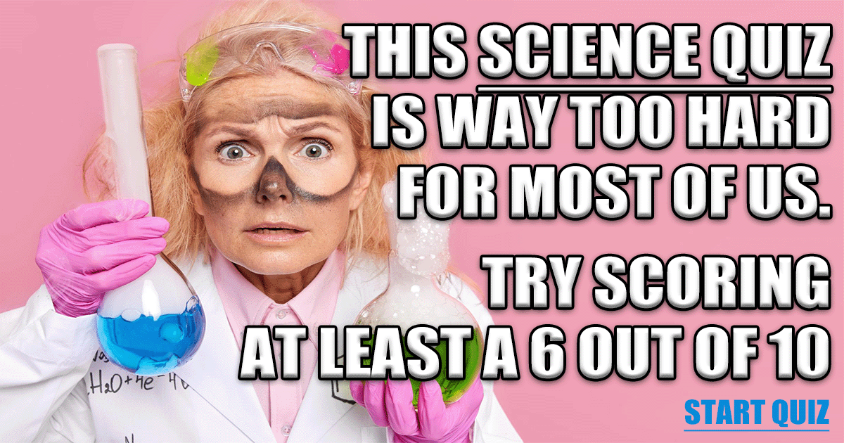 Banner for Science Quiz involving difficult questions.