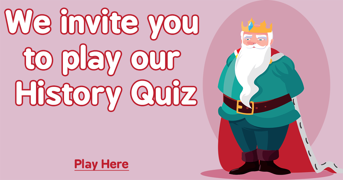 Banner for Join us for our history quiz and have fun playing!