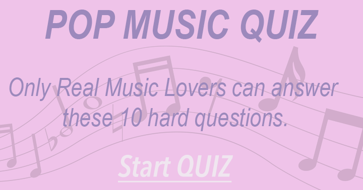 Banner for Challenging POP Music quiz.